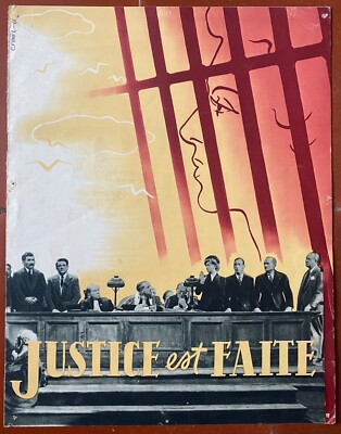 Pressemappe JUSTICE IST GETAN Michel Auclair ANDRE CAYATTE Gesetz Richter 1950