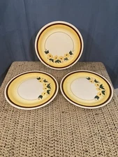 Set of 3- Vintage (1950’s) Vernon Kilns “Brown Eyed Susan” 9-1/2” Dinner Plates
