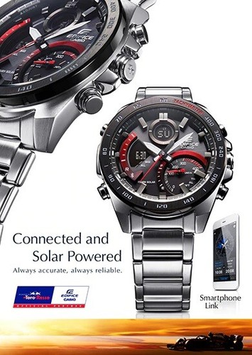 CASIO EDIFICE ECB-900DB-1AER CON BLUETOOTH, SMARTPHONE LINK Y ENERGIA SOLAR - Photo 8 sur 11