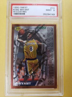 【PSA 9】1996 コービー・ブライアント #74 with coating 1996 Finest w/ Coating Kobe Bryant ROOKIE #74 PSA 9 MINT on
