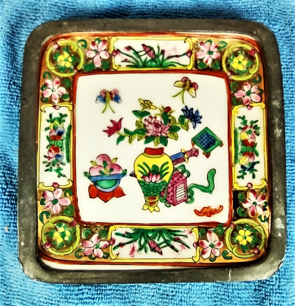 Vintage ACF Japan Japanese Porcelain Ware Square Dish / Ashtray