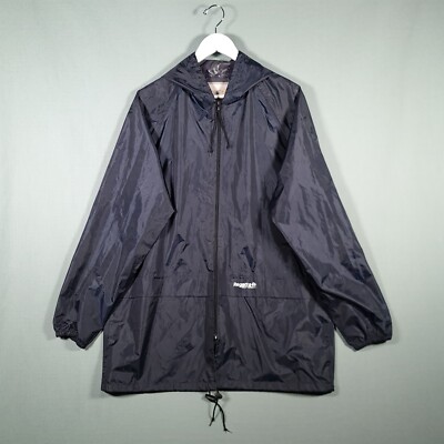 REGATTA Rain Jacket Mens Large Blue Regular Fit Full Zip Long Sleeve Top