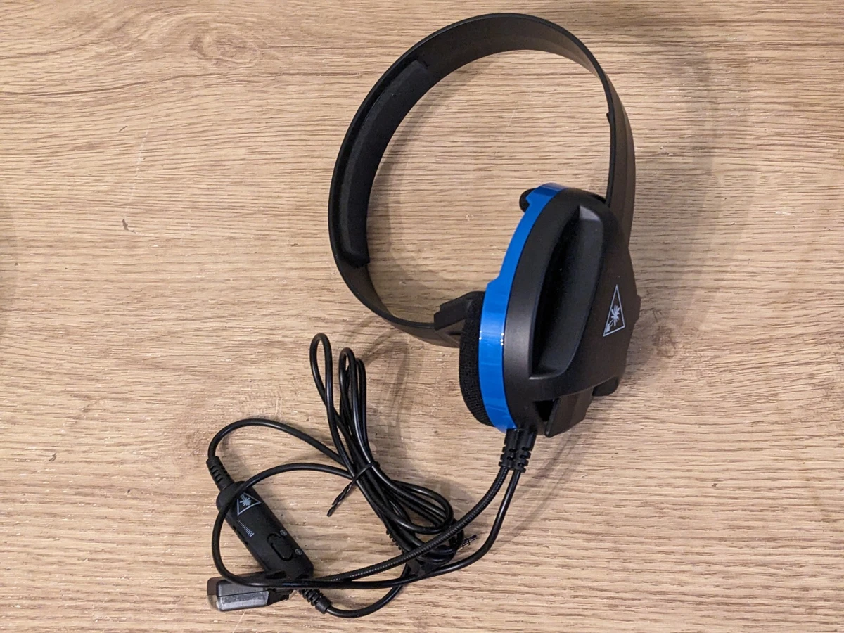 Turtle Beach Recon Chat mono gaming headset boom mic volume blue