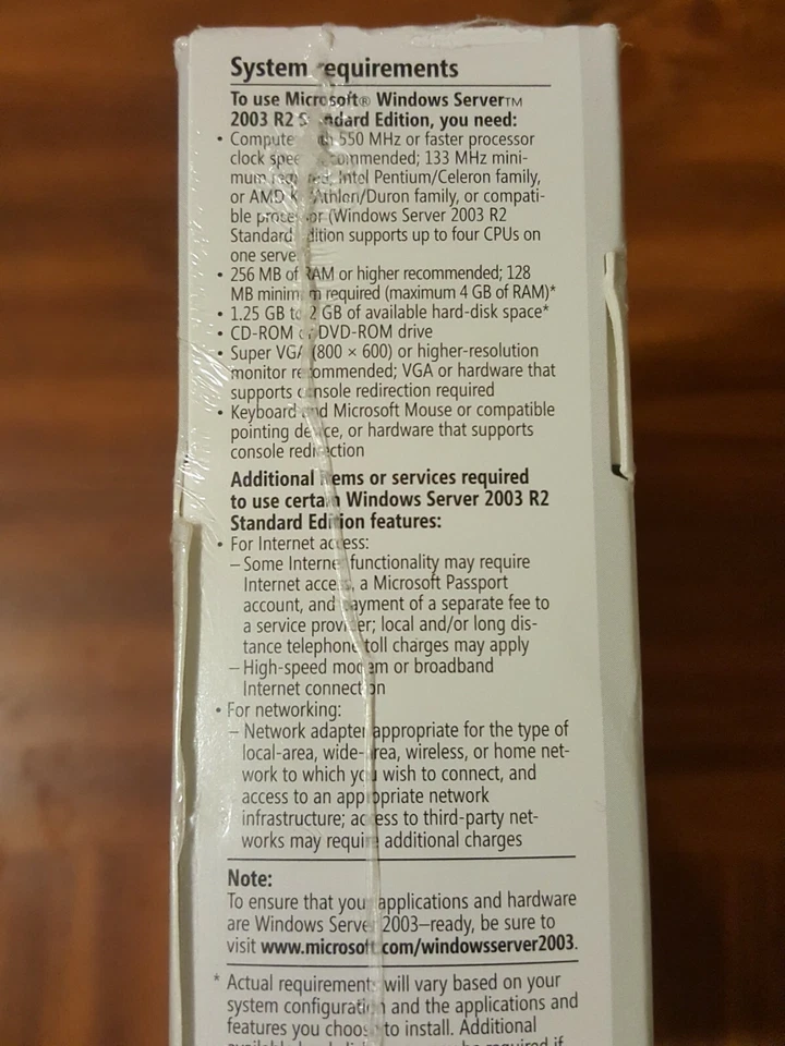 NEW Microsoft Windows Server 2003 R2 Standard 5 CAL RETAIL SEALED BOX - Image 4 of 4