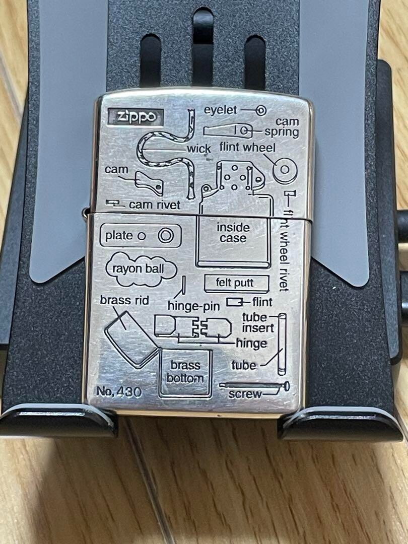 zippo lighter vintage precisely engraved structure 2003 