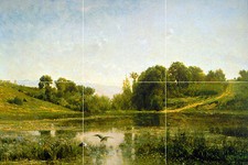 Pool at Gylieu Tile Mural Kitchen Bathroom Wall Backsplash 18x12