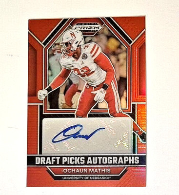 2022 Panini Prizm Draft Picks Signatures #OCM Ochaun Mathis Rc Auto #135/199