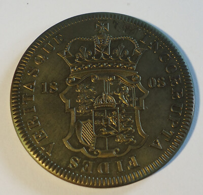 ireland george iii 1808 copper proof pattern crown -... Modern George III 1808 GB Crown Coin Shield of Arms Fantasy Pattern ...