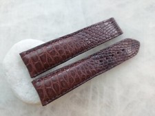20mm/18mm Alligator Crocodile Print Leather Watch Band For Omega Clasp