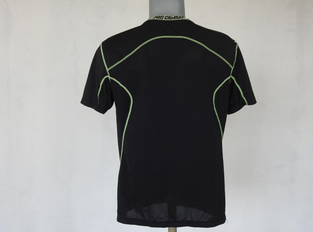 Nike Pro Combat Mens Activewear Jersey Compression Shirt Size L Fitted Black