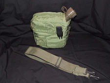 US Military 2 Quart Collapsible Canteen w/ FLAT CAP & 2QT OD Cover & Strap