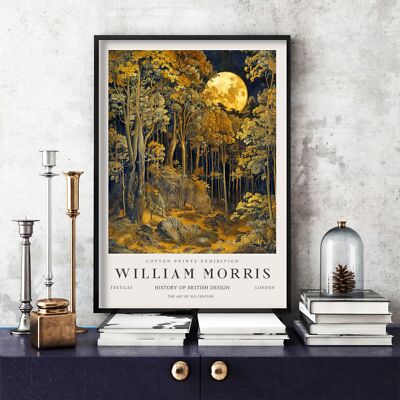 William Morris Druck, William Morris Ausstellung Poster Mond, Sterne (440c)