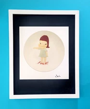 YOSHITOMO NARA | BEAUTIFUL PRINT FROM JAPAN | SIGNED MOUNTED AND FRAMED 14X11