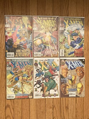Uncanny X-Men (6) Comic Lot - #310, 311, 312, 313, 330, 332 - Mid to High Grade!