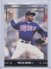 Willie Banks 1991 Leaf Gold Leaf Rookies Baseball Card BC5 Grade NMMT