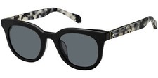 Fossil Women's Black Vintage Style Round Sunglasses - FOS2097S 0807 IR