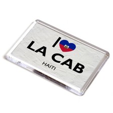 FRIDGE MAGNET - I Love La Cab, Haiti