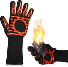 BBQ Grill Gloves, 1472°F Heat Resistant Barbecue Gloves Oven Mitts