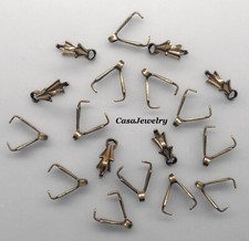 #3246 PACA ESTILO CRIMPADO ORO ANTIGUO CON ANILLO SUPERIOR - 12 piezas