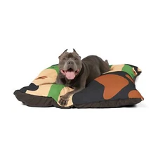 Cozy Paw and Bone Print Pet Bed | Dog & Cat lounge bed