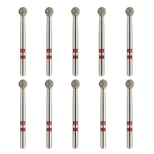 Zirconia Cutting Diamond Burs Dental Z801/023F Round Fine Grit Red High Speed