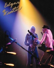 * EDGAR WINTER * signed 8x10 photo * WOODSTOCK * JOHNNY WINTER * COA * 1