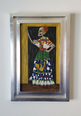China Poblana, Jose Luis Ramirez, Unique Acrylic Painting Fine Art, Framed