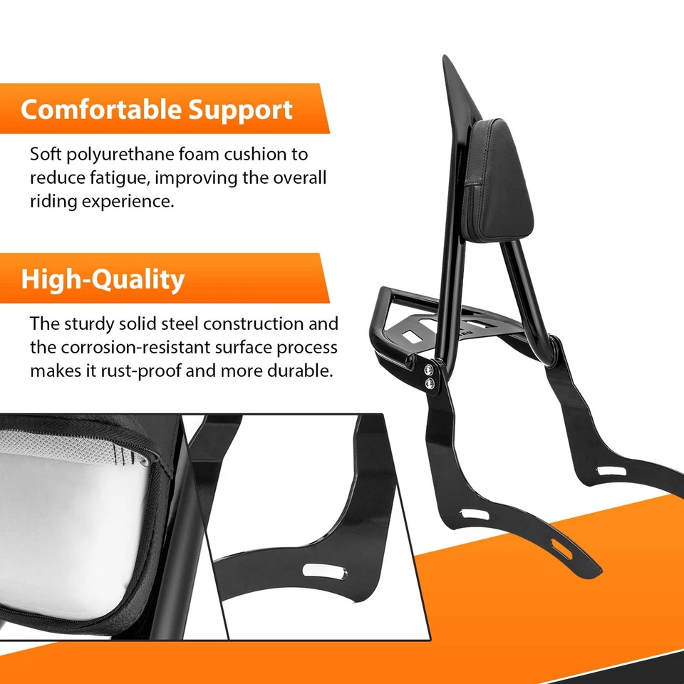 Respaldo de 27,6" de altura barra Sissy para Kawasaki Vulcan 2000 VN2000 2004-2010 Foto 4 de 4