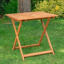 Windermere 4 Person Outdoor Square Wooden Folding Garden Table