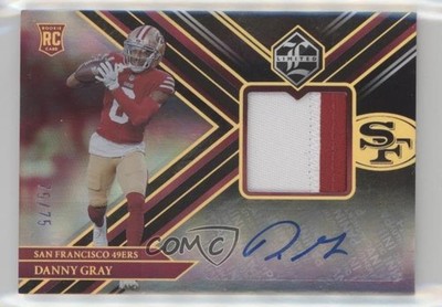 2022 Limited Gold Spotlight 75/75 Danny Gray #133 RPA Rookie Patch Auto RC 0s55
