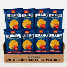 8x San Carlo Highlander Pomodoro 130g Patatine Croccanti Gusto Intenso