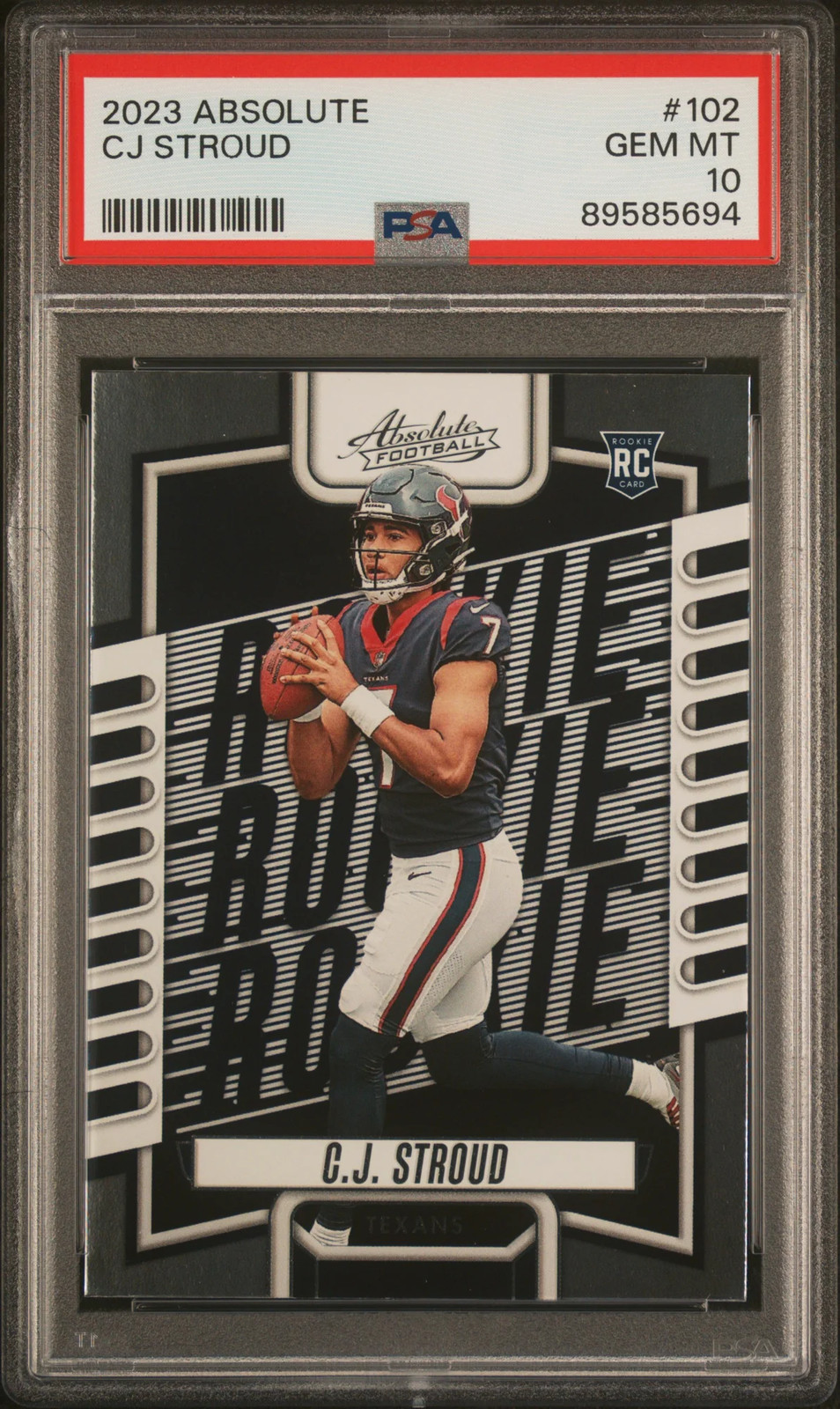 2023 Panini Absolute CJ Stroud #102 PSA 10 RC view 1