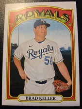 2021 Topps Heritage Baseball Brad Keller #207 Kansas City Royals