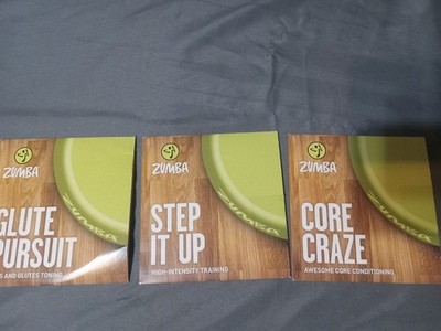 Zumba Fitness 3 DVD CORE CRAZE-GLUTE PURSUIT-STEP IT UP-Use w Rizer or Any Step