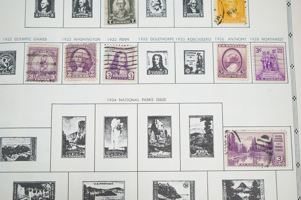 US & WORLDWIDE 1860s-1950s COLLECTION OF 2,750+ STAMPS MINT & USED IN ALBUM