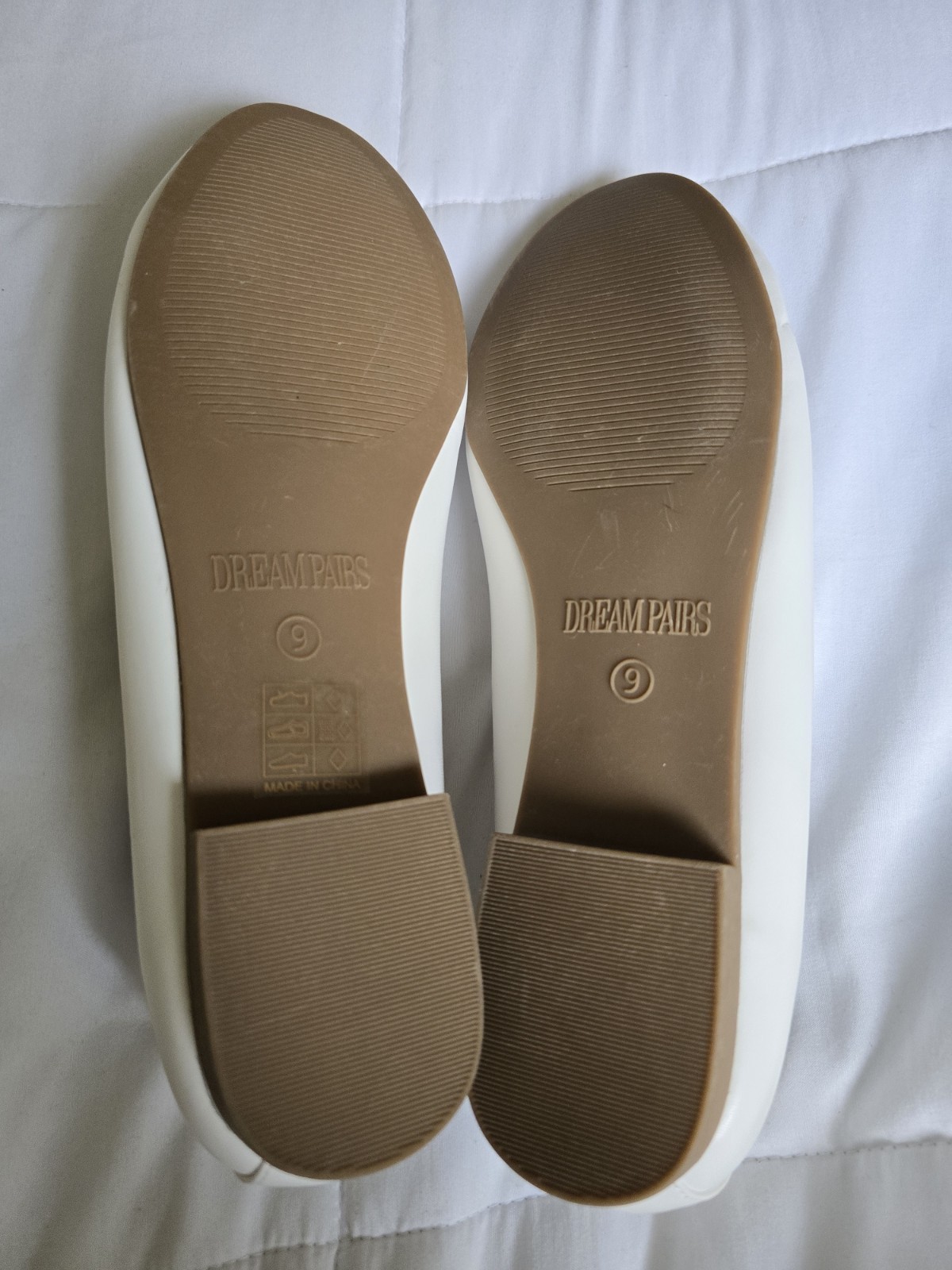 Dream Pairs Womens White Loafers Minimalist Comfort Preppy Cottagecore Sz 9 New