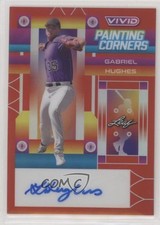 2022 Leaf Vivid Painting Corners Red 10/35 Gabriel Hughes #PC-GH1 Auto 02d2