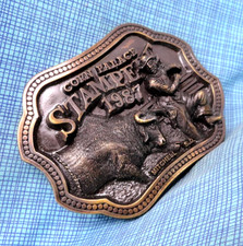 Mitchell South Dakota PRCA Rodeo Corn Palace Stampede Belt Buckle LE Vtg.BLT200