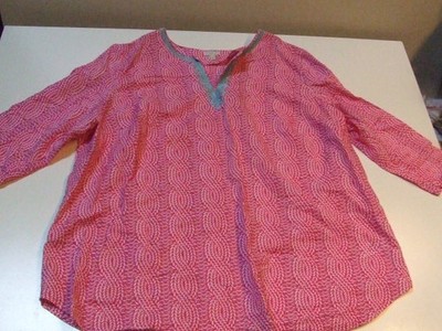 Talbots Woman Top~Artsy Tunic with Artsy Trim~2X~Gorgeous