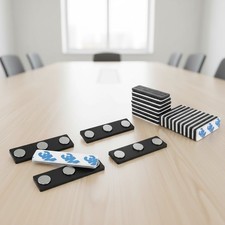 Name Tag Magnets - 100 Strong Neodymium Badge Holders, 1.75x0.5 inches