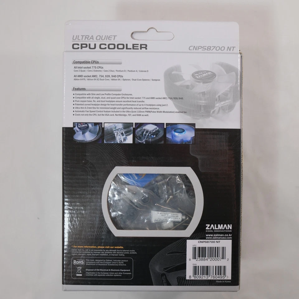 Zalman CNPS8700 NT Ultra Quiet CPU Cooler NEW - Image 4 of 4