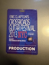 Eric Clapton Crossroads Guitar Festival 2013 NYC Production Badge Music
