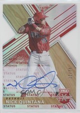 2019 Panini Elite Extra Edition Status Red Die-Cut 22/75 Nick Quintana Auto 0q79