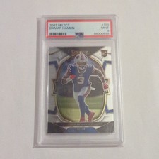 Panini 2022 Select Concourse Damar Hamlin Rookie #100 PSA 9 Buffalo Bills Card. rookie card picture