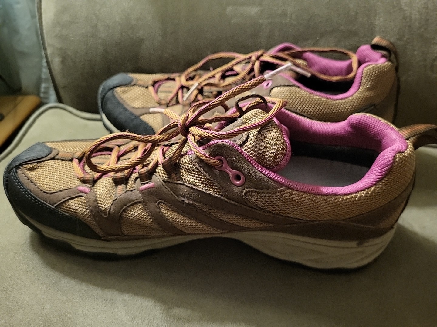 Merrell J55682 Calia Brown Pink Mesh Waterproof Hiking Trail Shoes Women's 11