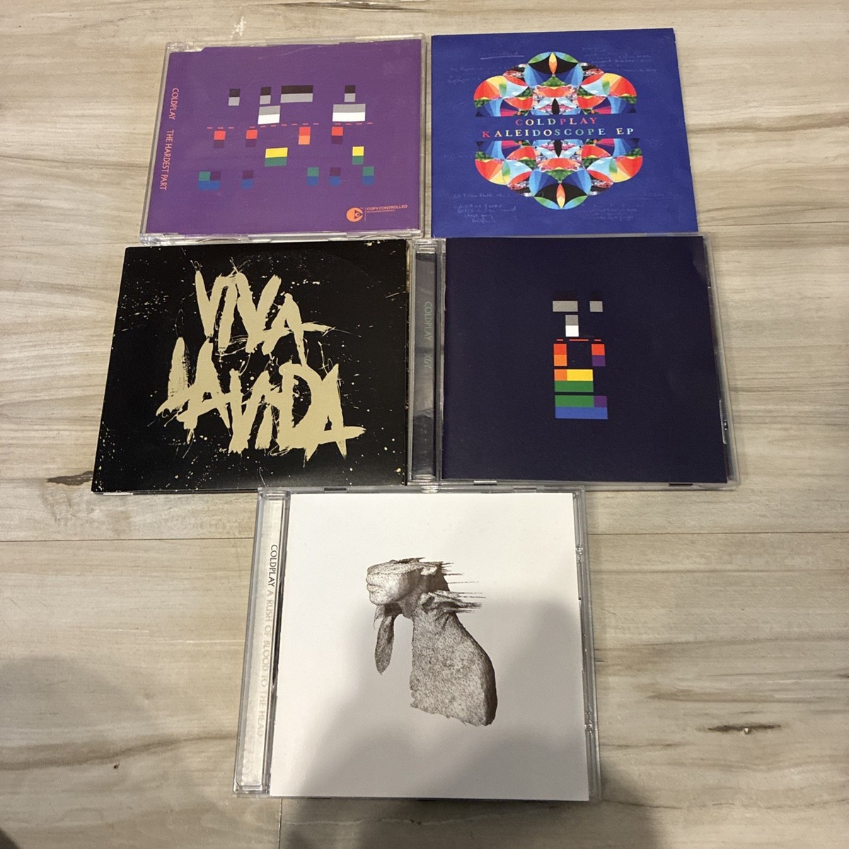 Coldplay 5 CD LOT Hardest Part [Single], Kaleidoscope, Viva Lavida