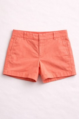 J.Crew Shorts Broken-in Chino Women's Size 2 Orange Peach Pockets 100% cotton