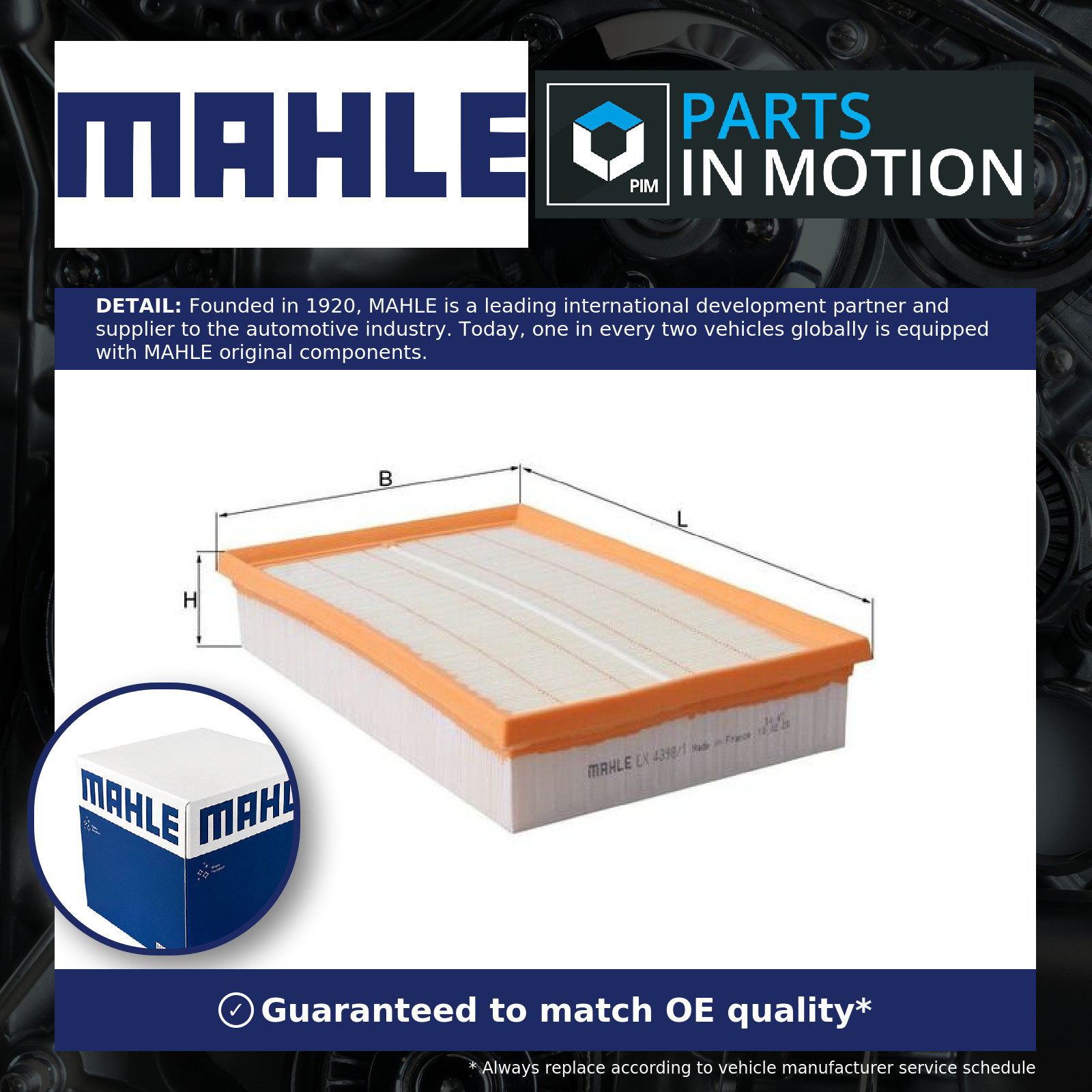 Air Filter fits SEAT IBIZA KJ1 1.0 1.5 2017 on Mahle 5Q0129620E 5Q0129620F New