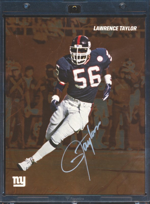 Lawrence Taylor Signed Auto 8x10 Orange Emanate Photograph /25 Fanatics COA DA8