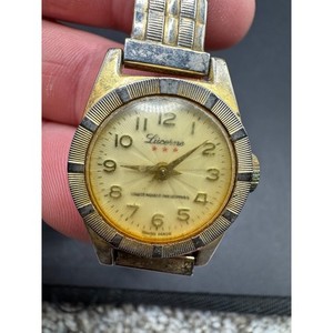 Vintage Montreluxe Antimagnetic Swiss Made Watch Diamond Tooled 30MM Gold Tone Vintage Unique Rare Mentor Swiss Made Mechanical Watch  main image 4